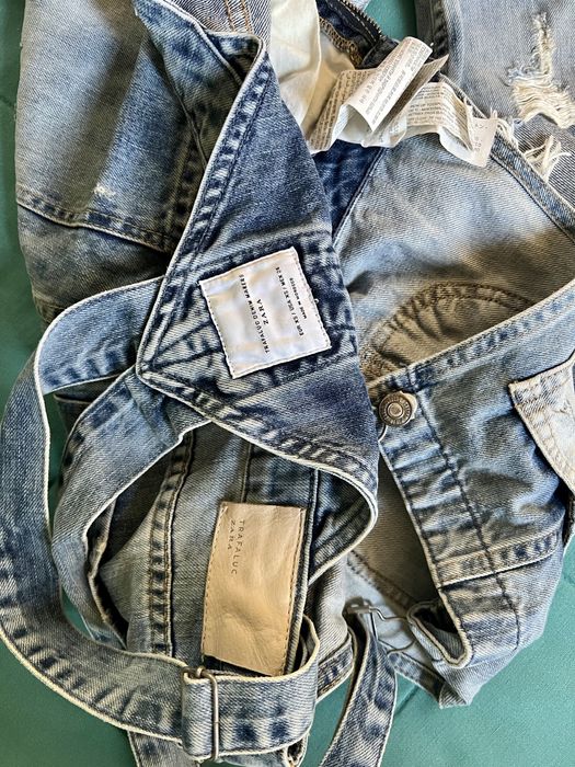 Salopeta denim albastru lunga Zara mărimea S