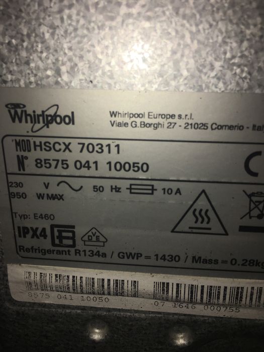 Сушилня Whirlpool 6th sense 7кг с термопомпа