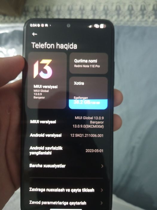 Redmi not 11E pro 5g