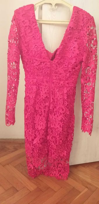 Rochie superba de ocazie din dantela rosie  de matase Atmosphere 36/38