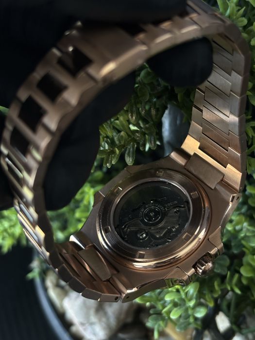 Seiko Mod Automatic  NH38 Nautilus Chocholate Open Heart 41mm