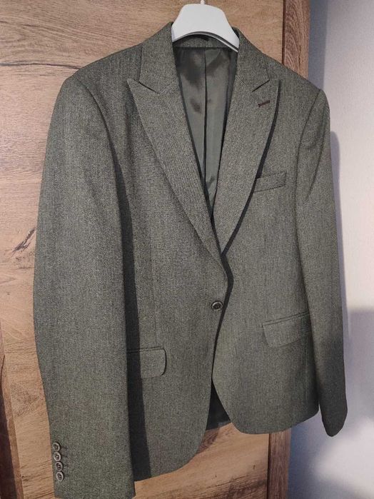 Sacou Cavaliere mărimea 48 verde-închis texturat DROP6, ca nou