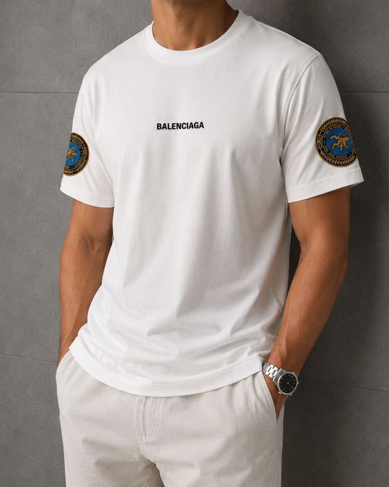 НАМАЛЕНИЕ! Мъжка маркова тениска - Balenciaga бял цвят . НОВО!