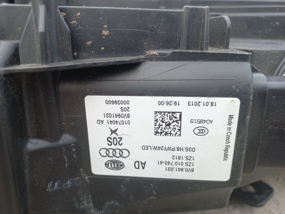 Ляв фар за Ауди а3 необорудван