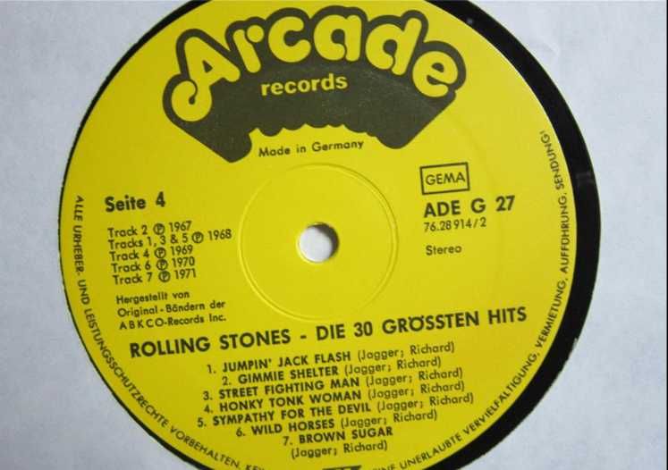 rar vinil Rolling Stones 2LP 30 Hituri înreg. originale Germany 1977