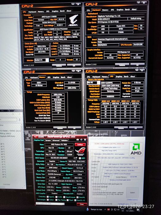 Геймърски Ryzen 5 5600X, RX 7600 8GB, RAM 16GB DDR4 3200