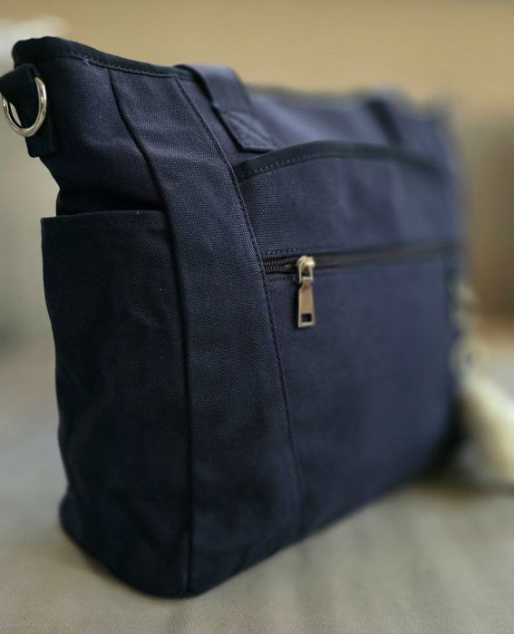 Чанта за количка в тъмносин цвят + кукички за закачане на дръжката