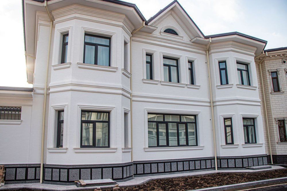 Travertin fasad ishlari