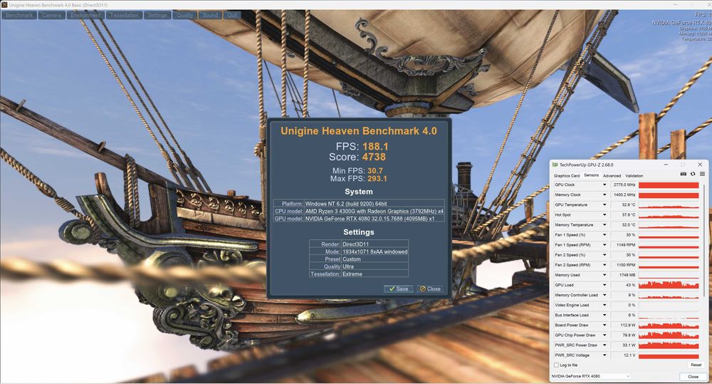 Видео карта Palit Gamerock RTX 4080, 16GB GDDR6 Nvidia GeForce