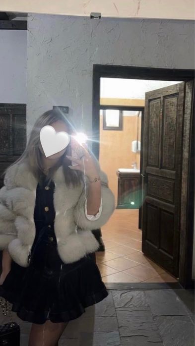 Палто естествен косъм