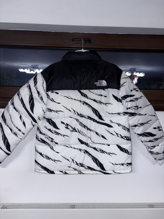 Geacă L The North Face zebra alb albă negru neagră