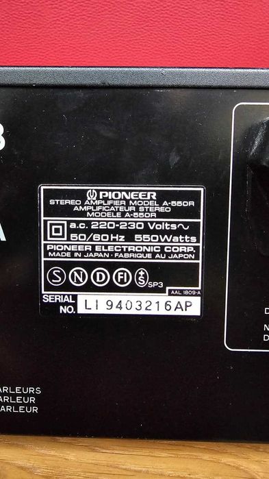 Amplificator PIONEER A-550R, telecomanda, 2 x 80 w