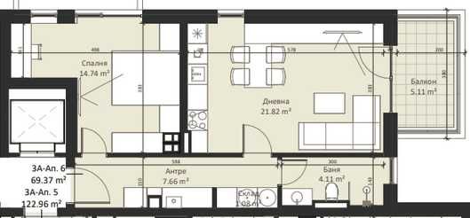 Продава се Двустаен апартамент в София, Малинова долина - 82 кв.м за 1872 €/кв.м - Снимка #5