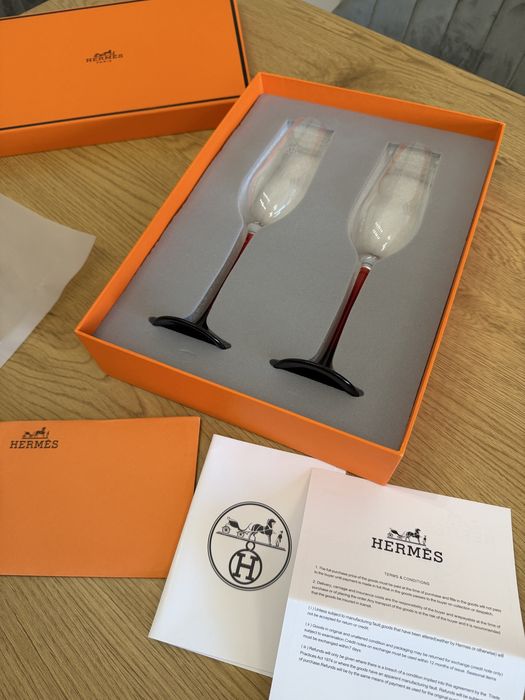 Hermes Crystal Champagne Flute чаши за шампанско
