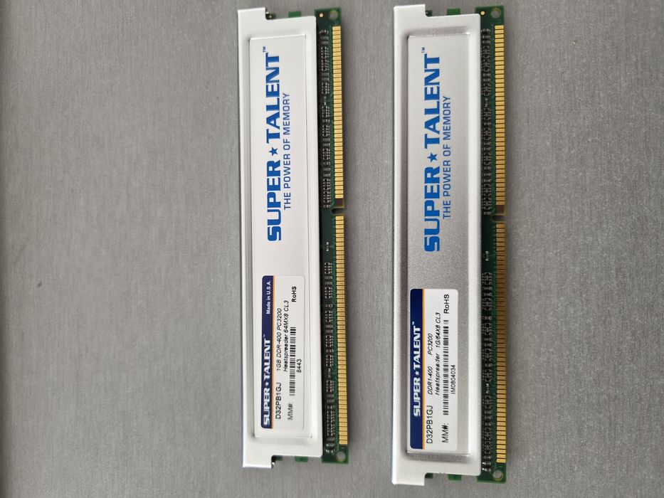 РАМ памет 2x1GB DDR400 RAM Super Talent