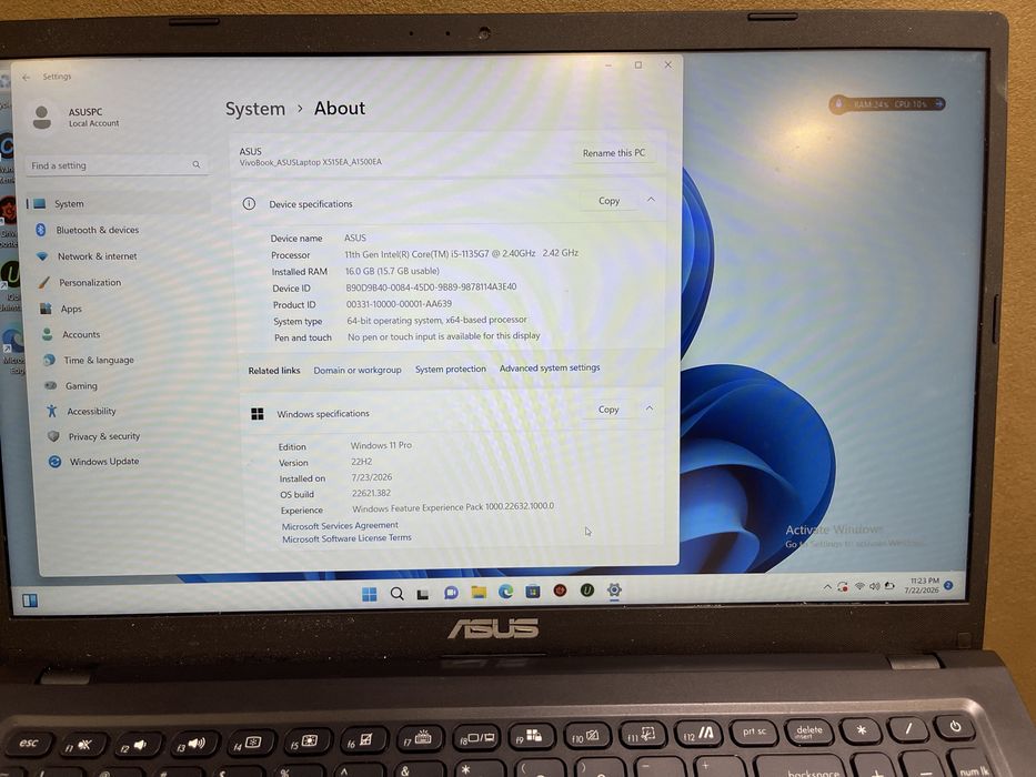 Laptop Asus Vivobook A1500E i5 1135G7 Amanet SZ 176