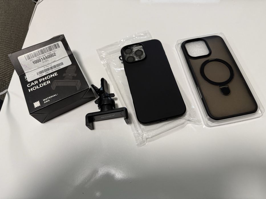 Два кейса за Iphone 16 pro max + холдър за кола