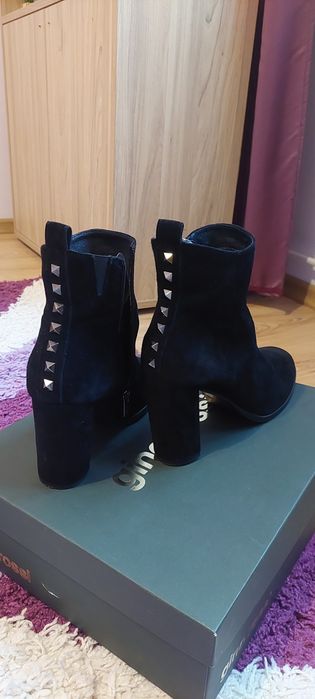 Ghete piele întoarsă negre Gino Rossi