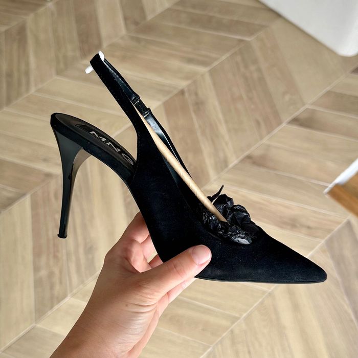 Stiletto velur Mango Zara H&M