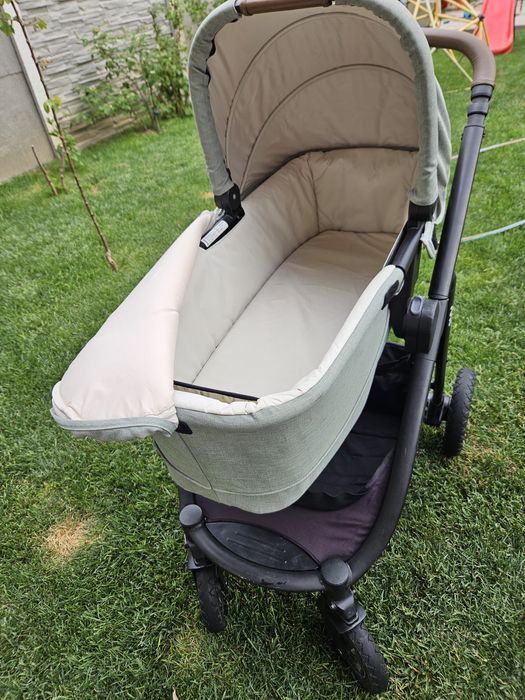 Carucior 2 in 1 pentru copii Joie Chrome + Joie - Scoica auto i-Snug, 40-75 cm, testata ADAC