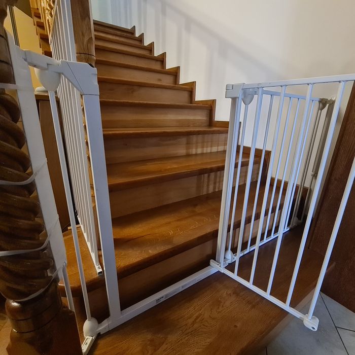 Poartă de siguranță cu 3 panouri Modular, metal, alb