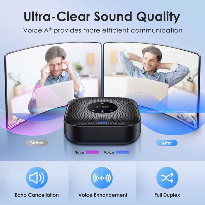 EMEET M0 Plus – професионален Bluetooth speakerphone за онлайн срещи и конференции