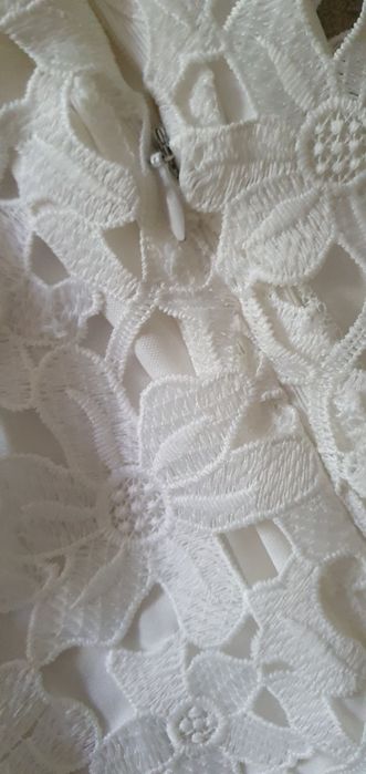 Rochie cununie, dantela alba, XS-S
