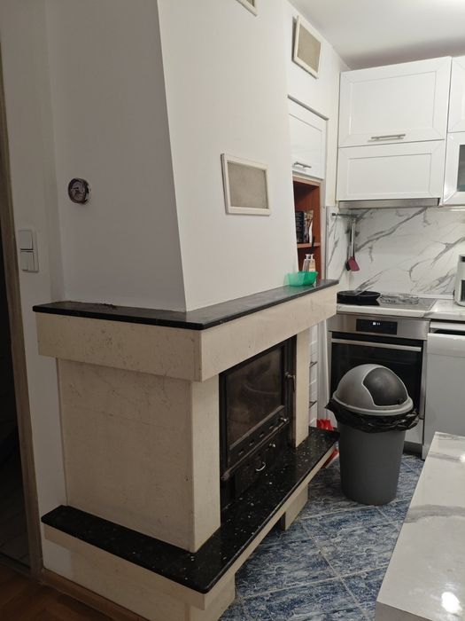 Чугунена камина на дърва с водна риза