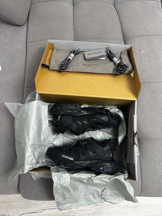 Balenciaga track lace up black