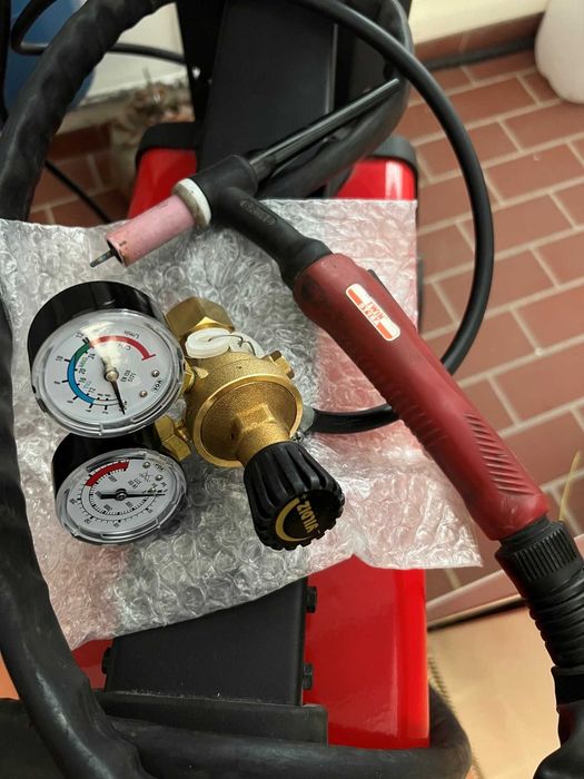 Aparat Sudură Profesional TIG Telwin Superior 422 Trifazat + Răcire CRA 4000 + Pachet Complet Aluminiu/Inox (Butelie Argon Nouă, Cărucior, Accesorii)