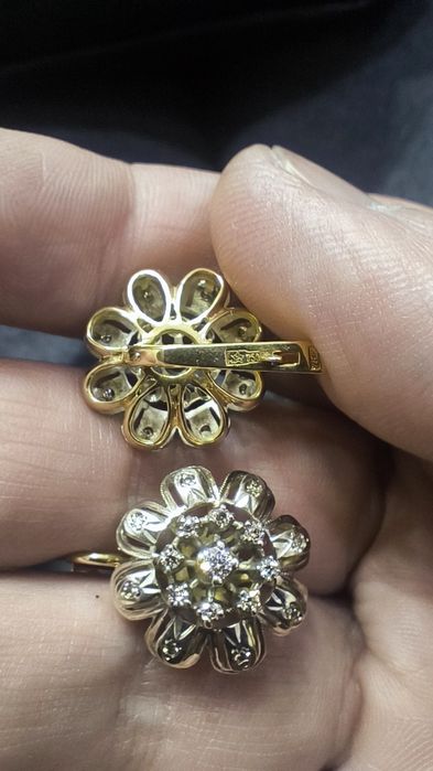 Серьги Золото Бриллиант Дёшево 750 проба бриллиант бесплатно