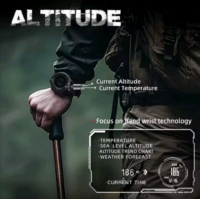 North Edge Apache-46, ceas outdoor/militar Compas/Baro/Altimetru/Termo