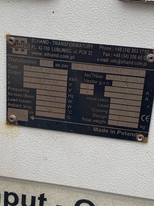 ELHAND Трансформатор 400-230V.