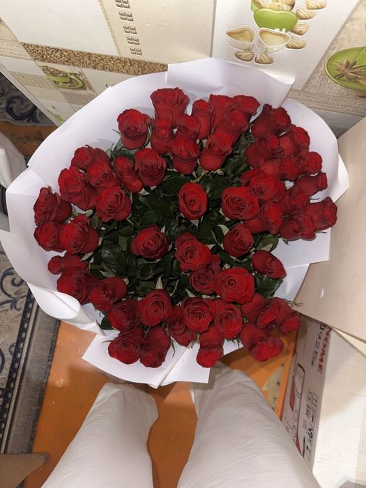 Цветы 51 штук роза