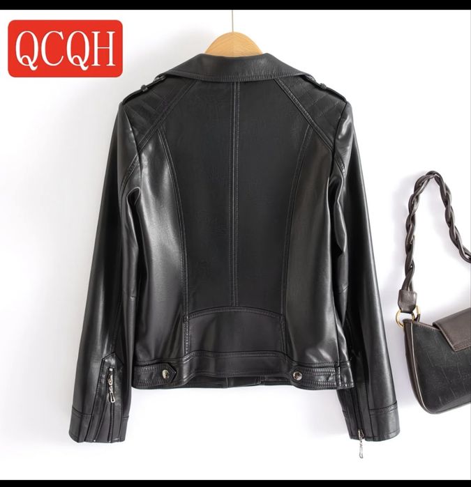 Кожаный куртка,Новый.