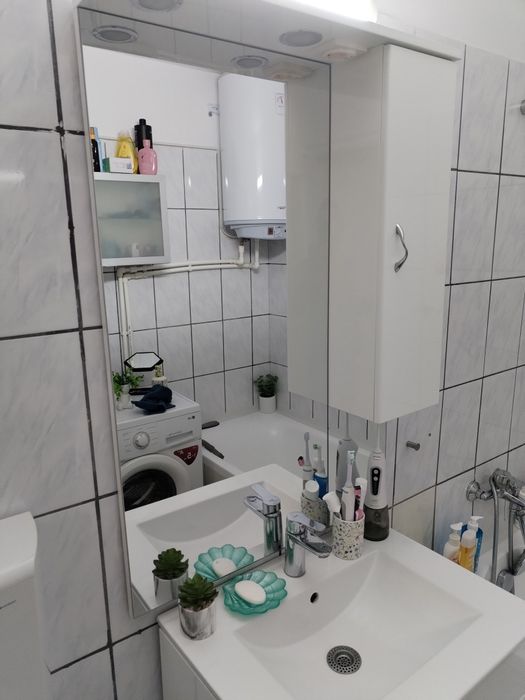 Masca ghiuveta+lavoar+baterie Grohe