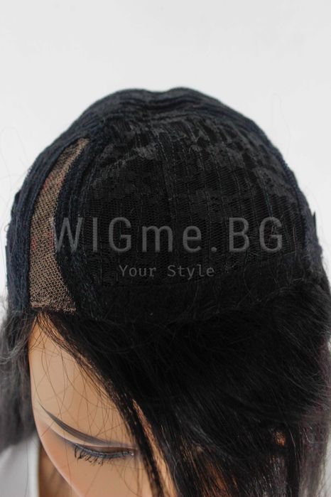 Черна перука от ЕСТЕСТВЕН косъм Селена