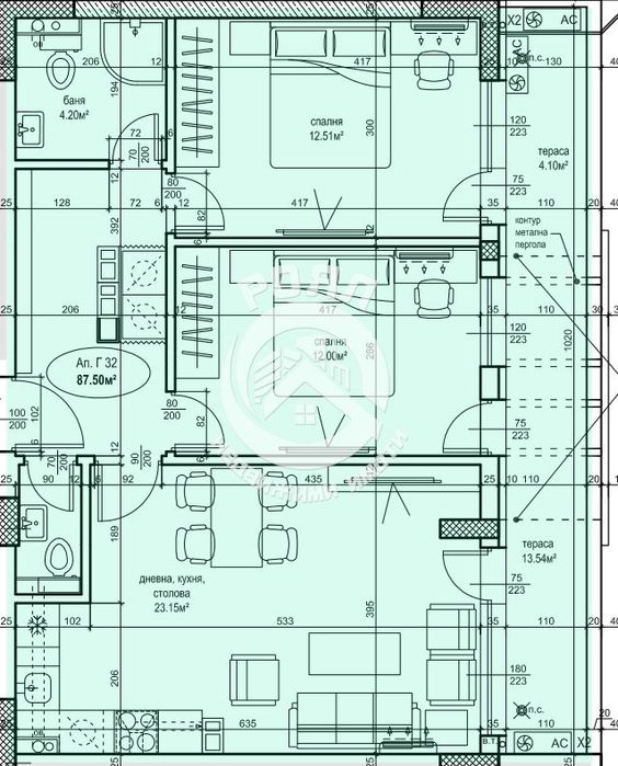 Продава се Тристаен апартамент в Пловдив, Тракия - 103 кв.м за 1490 €/кв.м - Снимка #2
