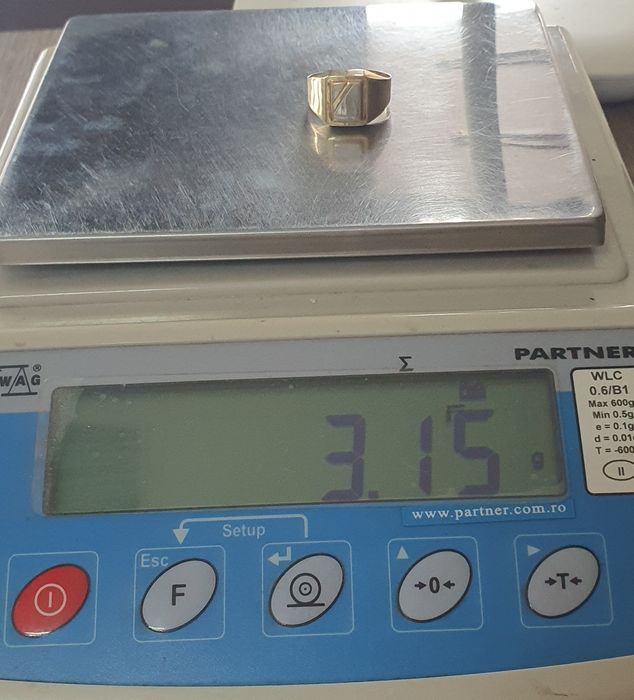 Ghiul bărbătesc din aur de 14K – mărimea 66, gramaj 3,15 g