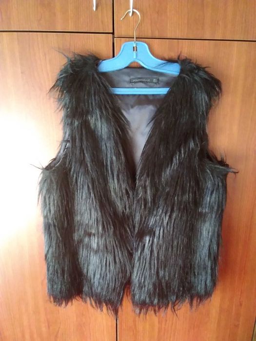 Дамски елек с дълъг косъм