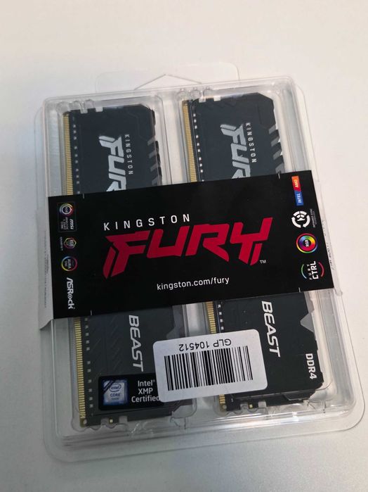 Запазена 16GB (2x8GB) DDR4 3600mhz Kingston FURY BEAST RGB Black - CL1