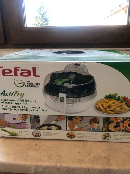 Фритюрник Tefal ActiFry Original (КАТО НОВ) – Пълен комплект с кутия и рецепти
