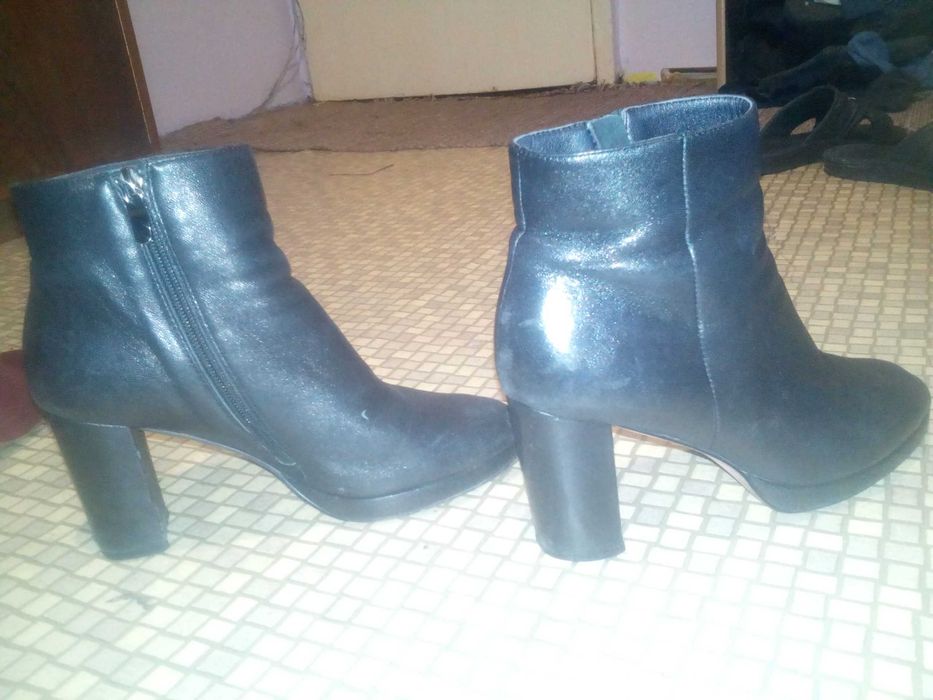 Дамски боти на ток  Dima естествена кожа