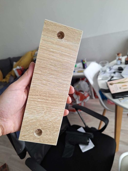 Метален крак за маса, бюро / Стойка за монитор vidaXL, дъб, с рафт