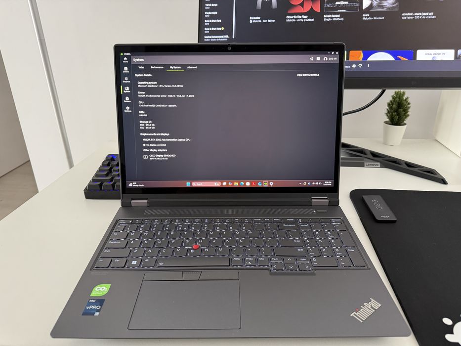 Lenovo ThinkPad P16 Gen 2 | i7-13850HX | RTX 2000 Ada | 64GB RAM | 2TB SSD | 4K | Nou | Garanție