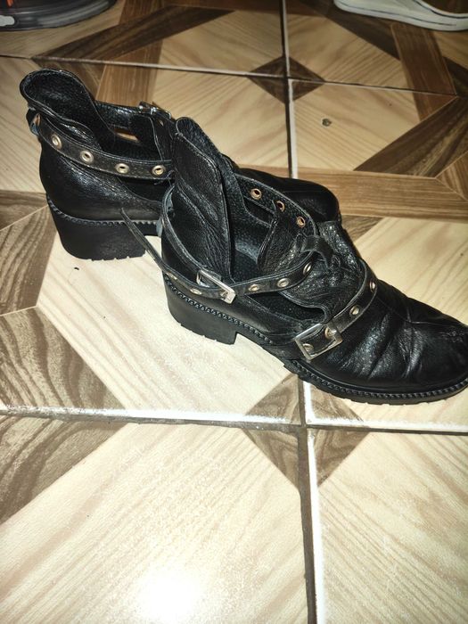 Pantofi trendy piele negru bronz 37/38