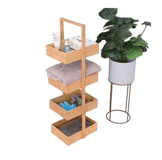Етажерка, Бамбуков стелаж с 4 рафта, 98см
