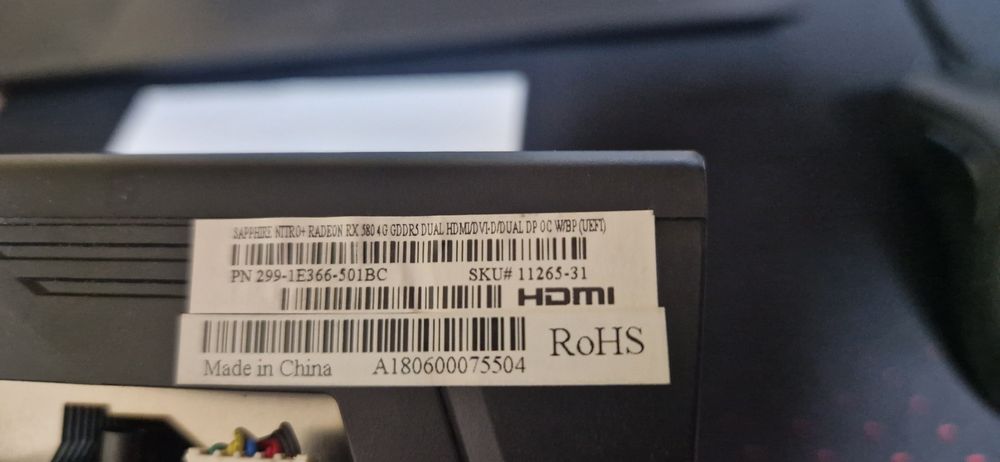 Placa video Sapphire Nitro-Radeon RX 580  4Gb