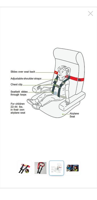 Самолетен колан за дете