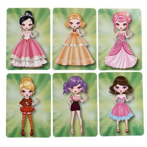 Детска игра магнитна книга Мода за момичета Кукла за обличане